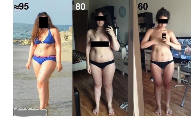 Похудевшие девушки на фото до и после